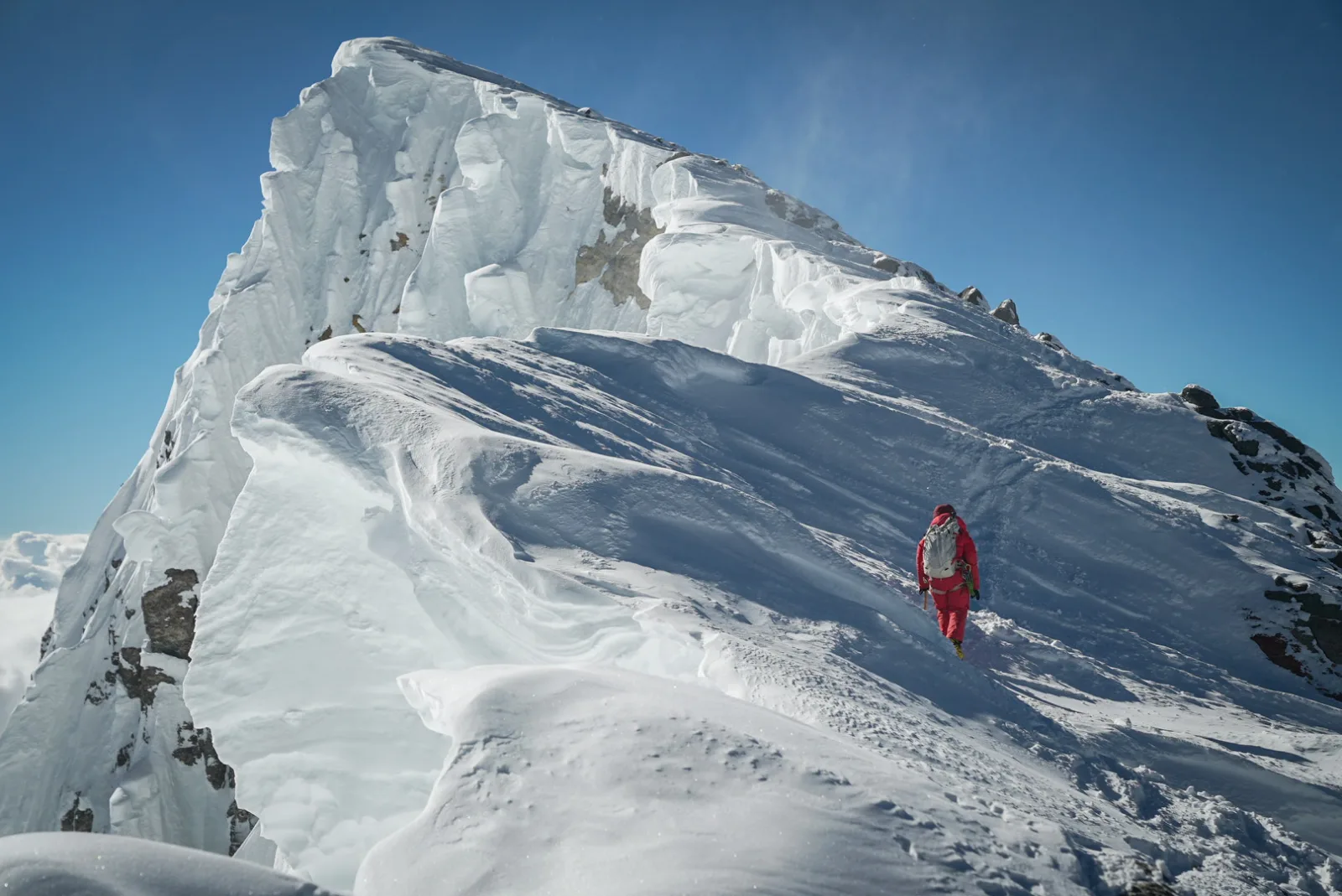 The summit ridge